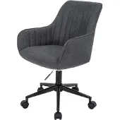 Mendler Bürostuhl MCW-J62, Drehstuhl Schreibtischstuhl Lehnstuhl, Stoff/Textil mit Armlehne anthrazit