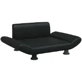 Syfax Hundebett Schwarz 70x45x28 cm Kunstleder