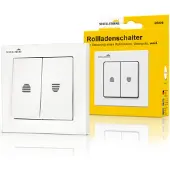 SCHELLENBERG Rolladenschalter mit Rastfunktion, Doppel-Wippschalter, Unterputz, weiß, 25006