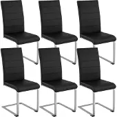 TecTake Set Schwingstuhl Bettina gepolstert mit Kunstlederbezug 41 x 52 x 99 cm