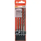 Kwb 240500 40Cr steel Hammer drill bit set 4-piece 5 mm, 6 mm, 8 mm, 10 mm SDS-Plus 1 Set