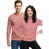 Thetru Herren Ringel T-Shirt, langarm