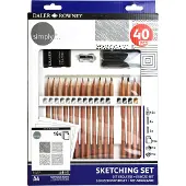 Daler Rowney Simply Sketching Pencils Künstlerfarbstifte Set 40 Stck