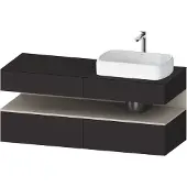 Duravit Waschtischunterschrank Qatego 140x55x60cm, T m/Gr m, Pl, Beck. re