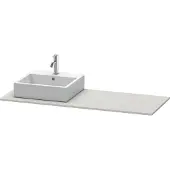 Duravit Konsole XSQUARE 16x1400x550mm m Auss li betongrau matt links betongrau matt