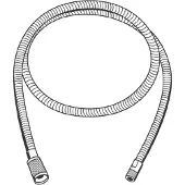 GROHE Metalslange Ladylux 1,5 meter til skyllebordsbatterier med udtrækkeligt udløb