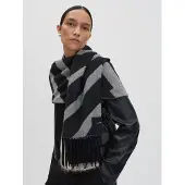 Someday. Schal "Blenie" in Schwarz/ Grau - onesize