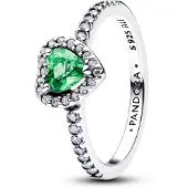 Pandora 198421C08 Damenring Silber Erhabenes Herz Mintgrün