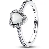 Pandora Timeless 925 Sterling Silver Elevated White Heart Ring 198421C11
