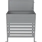 Mendler Aluminium Verkleidung für Klimaanlage/Wärmetauscher MCW-P94, Abdeckung Aufbewahrungsbox 110x96x43cm grau