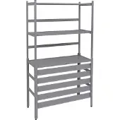 Mendler Aluminium Verkleidung für Klimaanlage/Wärmetauscher MCW-P95, Abdeckung Schutzgitter Regal 163x90x38cm grau