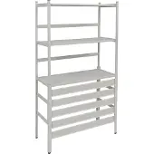 Mendler Aluminium Verkleidung für Klimaanlage/Wärmetauscher MCW-P95, Abdeckung Schutzgitter Regal 163x90x38cm grau-weiß