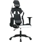 Syfax Gaming-Stuhl Schwarz und Weiß Kunstleder