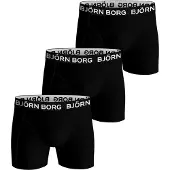 Björn Borg Boxers Cotton Stretch 3er Pack Schwarz - XXL
