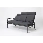Gardissimo TURIN 3 Sitzer Gartenbank Gartenmöbel Sofa mit Alu-Gestell verstellbar