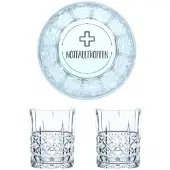 Nachtmann Whiskyglas mit Gravur Notfalltropfen, 2er Set