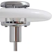 LINDBY Tischlampe Branford, Retro, weiß/grün Opalglas/Marmor