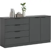 Ebuy24 xonox.home Kopenhagen Kommode (B/H/T: 148x80x35 cm) anthrazit