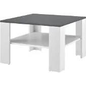 En.casa Couchtisch Weiß/Dunkelgrau Tisch Beistelltisch Wohnzimmertisch Sofatisch Möbel []