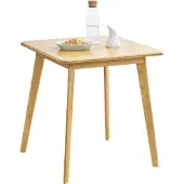 En.casa Esstisch Närpes Tisch quadratisch 70 x 70 cm Küchentisch Esszimmertisch für 2 Personen Bambus