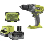 Ryobi 18V Akku-Schlagbohrmaschine mit 13 mm Schnellspannbohrfutter für Bohren und Schrauben