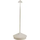 Zafferano Pina Tischlampe - Aufladbare LED Außenlampe - 29 cm - Creme