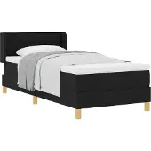 Syfax Boxspringbett mit Matratze Schwarz 190 x 90 cm Stoff
