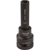 Ks Tools 1" Kraft-Stecknuss E-Torx, lang
