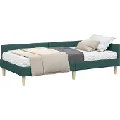 Syfax Eckbettgestell mit Matratze mit Matratze 2 pcs Grün Stoff
