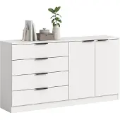 Xonox Kommode Kopenhagen 2 | mit 4 Schubkästen | weiß