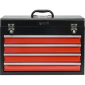 TRIZERATOP YT-08874, Werkzeugkasten, Edelstahl, Schwarz, Rot, 360 mm, 218 mm, 520 mm