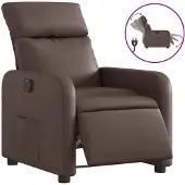 Syfax Elektrischer Relaxsessel Braun Kunstleder