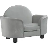 Syfax Hundebett Hellgrau 66x40x45 cm Samt
