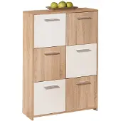 Ebuy24 Egir Kommode 6 Türen, Sonoma Eiche Nachbildung.