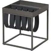 Ebuy24 Cute Couchtisch mit Magazinhalter grau und schwarz.
