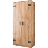 Wimex Kleiderschrank Liverpool Schlafzimmerschrank im Industrie-Design 90x58x199cm Plankeneiche Graphit