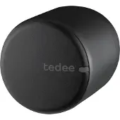 Tedee Pro Zutrittskontrollsystem Smarter Türknauf via Smartphone, Smartwatch oder Sprachbefehl zu Öffnen - mit Zugangsberechtigung für Gäste, Aluminium schwarz
