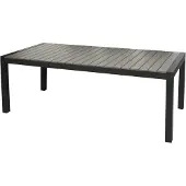 Ebuy24 Garp Gartentisch, inkl. 2 Zusatzplatten 223-343 cm schwarz/grau.