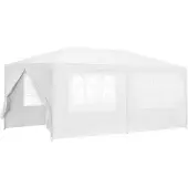 Casa.pro [] Pavillon 600x300x255cm Gartenzelt Partyzelt Gartenpavillon Bierzelt Festzelt Weiß