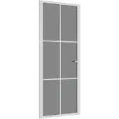 vidaXL Innentür 83x201,5 cm Weiß ESG-Glas und Aluminium