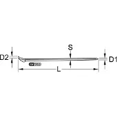 Ks Tools EDELSTAHL Nageleisen, 800mm, 964.3209