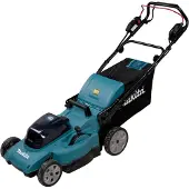 Makita Akku-Rasenmäher DLM481CT2, 36Volt (2x18Volt) (blau/schwarz, 2x Li-Ionen Akku 5,0Ah, mit Radantrieb)