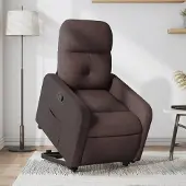 vidaXL Design Relaxsessel mit Aufstehhilfe Dunkelbraun Stoff, Klassische Sessel 2024 Neu
