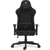 Sense7 Spellcaster SENSHI Gaming Stuhl Schwarz - Ergonomischer Bürostuhl Schreibtischstuhl Zockerstuhl 150kg Chefsessel Kaltschaum