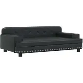 Syfax Hundebett Schwarz 90x53x30 cm Kunstleder