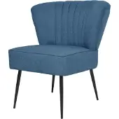 The Living Store Cocktailstuhl Blau Stoff