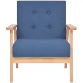 vidaXL "SALE 2026"Fernseh- & Relaxsessel - Blau Sessel Blau Stoff Stabli Möbel1125669