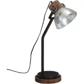 vidaXL Schreibtischlampe 25 W Vintage-Silber 18x18x60 cm E27