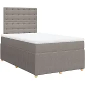 Syfax Boxspringbett mit Matratze Taupe 120x190 cm Stoff