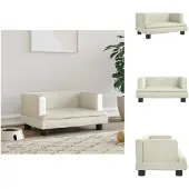 vidaXL Hundebett Creme 60x40x30 cm Samt - Hundebetten